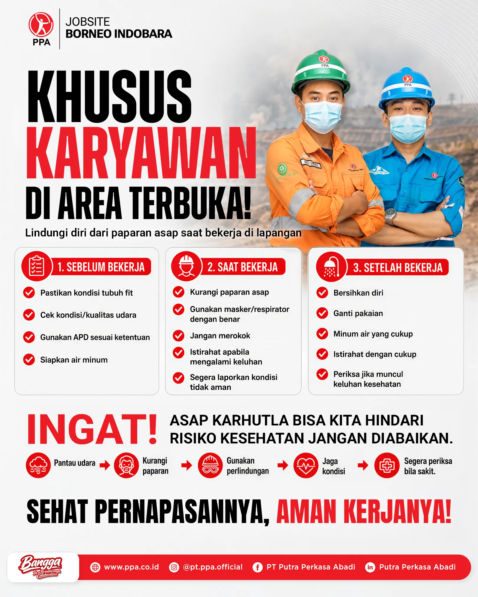 Pedoman Khusus Bagi Karyawan yang Bekerja di Area Terbuka Saat Musim Karhutla